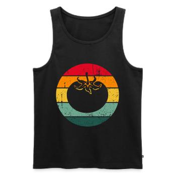 Vintage Retro Tomato Tomato Vegetable Gift - Men's Premium Organic Tank Top - black - Front - AI Model Male 178 light (178cm)