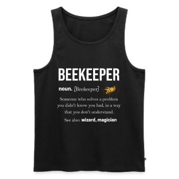 Imker - Männer Premium Bio Tank Top - Schwarz - Vorne - Michal (187cm)