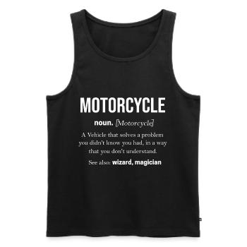 Moto - Débardeur bio Premium Homme - noir - Devant - Michal (187cm)