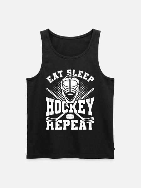 Eat Sleep Hockey Repeat - Men's Premium Organic Tank Top - black
