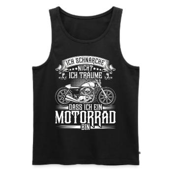 Motorräder Fan Biker Geschenk-Idee Motorrad - Männer Premium Bio Tank Top - Schwarz - Vorne - Michal (187cm)