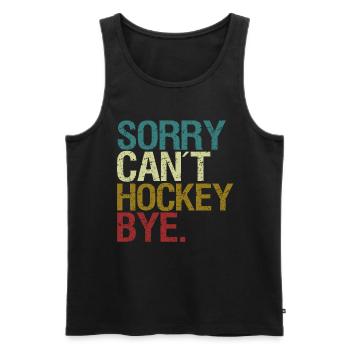 Drôle de dicton de hockey pour les joueurs de hockey - Débardeur bio Premium Homme - noir - Devant - Michal (187cm)