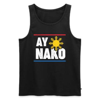 Filipino Pride Pinoy Pride Ay Nako - Männer Premium Bio Tank Top - Schwarz - Vorne - AI Model Male 178 light (178cm)