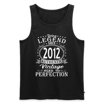 Living Legend 2012 - Männer Premium Bio Tank Top - Schwarz - Vorne - Michal (187cm)