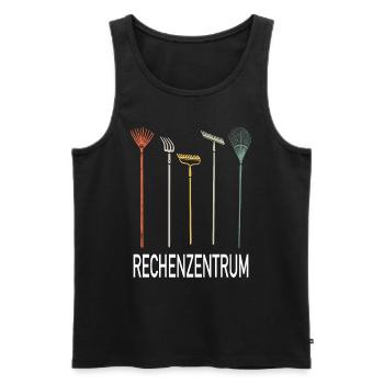 Rechenzentrum Rechen Garten Gärtner Geschenk - Männer Premium Bio Tank Top - Schwarz - Vorne - Michal (187cm)