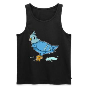 Taube - Lustiger Vogel - Männer Premium Bio Tank Top - Schwarz - Vorne - AI Model Male 178 light (178cm)