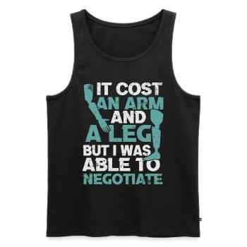 Amputee Humor amputee funny - Men's Premium Organic Tank Top - black - Front - AI Model Male 178 light (178cm)