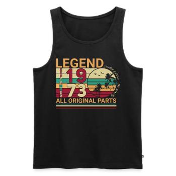 1973 In September Retro Gift - Men's Premium Organic Tank Top - black - Front - Michal (187cm)