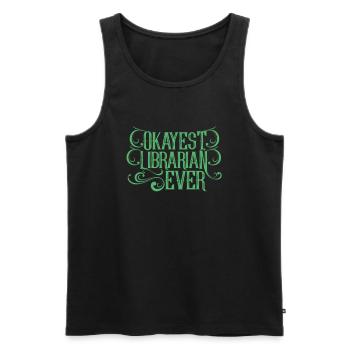 Librarian Librarian Library Book - Men's Premium Organic Tank Top - black - Front - AI Model Male 178 light (178cm)
