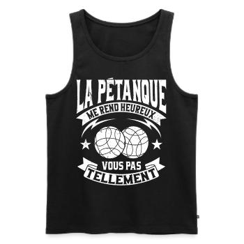 Petanque Humour Boccia Homme Pétanque - Débardeur bio Premium Homme - noir - Devant - Michal (187cm)
