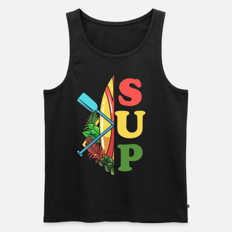 Stand Up Paddle - Männer Premium Bio Tank Top - Schwarz