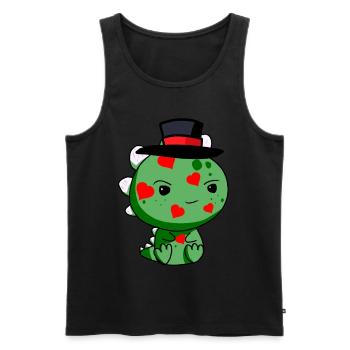 Dragon Gentleman Heart Seducer Ripper Guy - Débardeur bio Premium Homme - noir - Devant - AI Model Male 178 light (178cm)