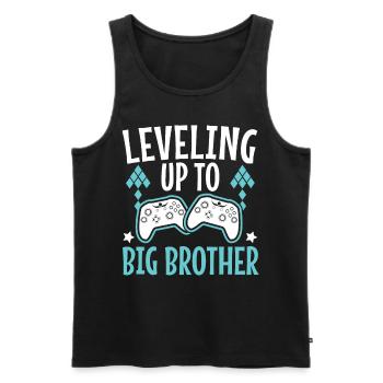 Leveling Up Tp Big Brother - Men's Premium Organic Tank Top - black - Front - Michal (187cm)