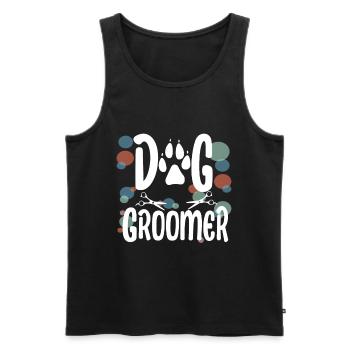 Dog Groomer Dog Groomer Gift - Men's Premium Organic Tank Top - black - Front - AI Model Male 178 light (178cm)