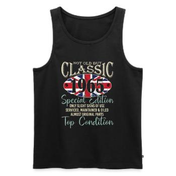 Pas vieux, Mais l’Union Britannique Classique Jack, - Débardeur bio Premium Homme - noir - Devant - Michal (187cm)