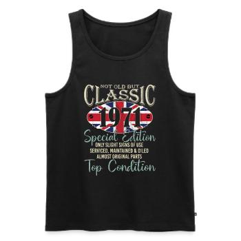 Pas vieux, Mais l’Union Britannique Classique Jack, - Débardeur bio Premium Homme - noir - Devant - Michal (187cm)
