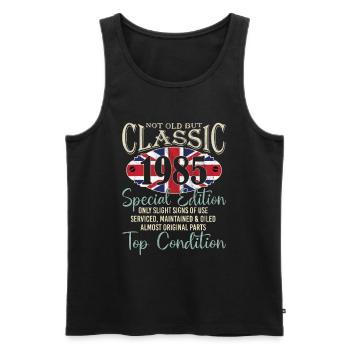Pas vieux, Mais l’Union Britannique Classique Jack, - Débardeur bio Premium Homme - noir - Devant - Michal (187cm)