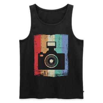 Photographie photographique Photographe photographe photographe - Débardeur bio Premium Homme - noir - Devant - AI Model Male 178 light (178cm)