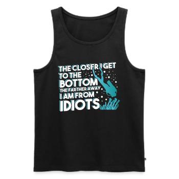 Scuba Diving - Men's Premium Organic Tank Top - black - Front - AI Model Male 178 light (178cm)