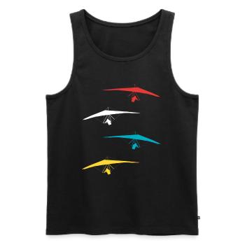 Hang gliders Delta gliders Aviation - Men's Premium Organic Tank Top - black - Front - AI Model Male 178 light (178cm)