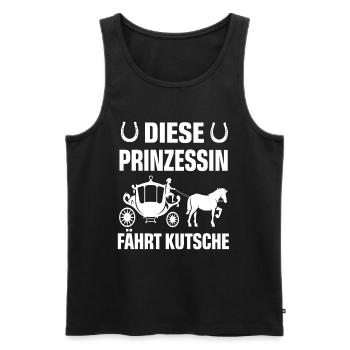 Kutscherin Diese Prinzessin fährt Kutsche Kutscher - Männer Premium Bio Tank Top - Schwarz - Vorne - Michal (187cm)