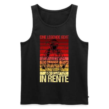 Eine Legende Geht in Rente Feuerwehr Feuerwehrmann - Männer Premium Bio Tank Top - Schwarz - Vorne - AI Model Male 178 light (178cm)
