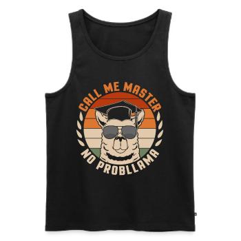 Call Me Master Lama Master Hat College Graduates - Men's Premium Organic Tank Top - black - Front - Michal (187cm)