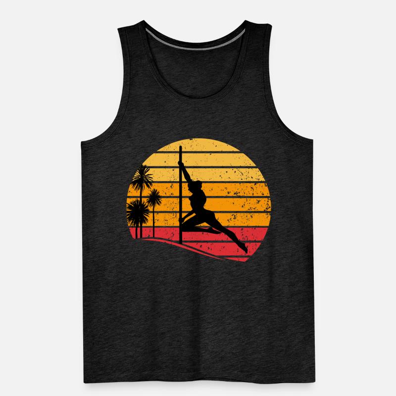 Pole Dancing - Sunset Pole Dance Silhouette Débardeur bio Premium Homme