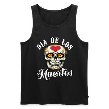 Dia De Los Muertos Day Of The Dead - Men's Premium Organic Tank Top - black - Front - Michal (187cm)