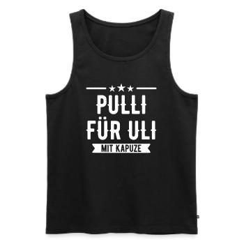 Pulli für Uli Geschenk - Männer Premium Bio Tank Top - Schwarz - Vorne - Michal (187cm)