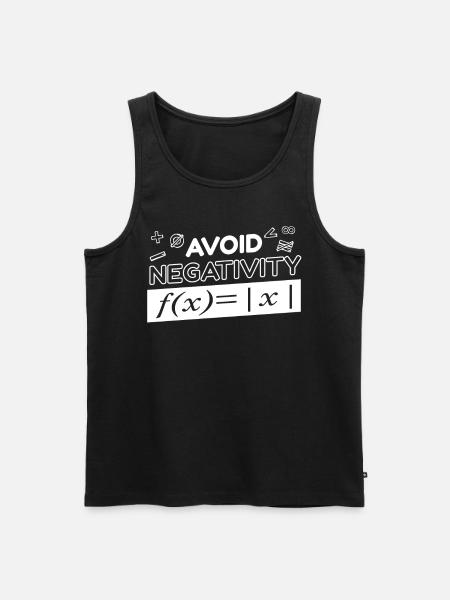 Mathematik Avoid Negativity Math Equation - Männer Premium Bio Tank Top - Schwarz