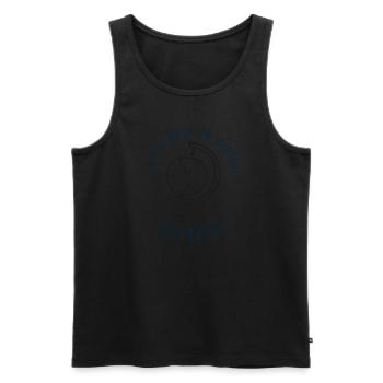 Fantastique école de géographie École de géographie - Débardeur bio Premium Homme - noir - Devant - Michal (187cm)