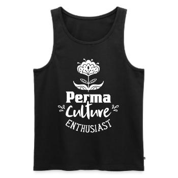 Permakultur Enthusiast Permaculture Nachhaltig - Männer Premium Bio Tank Top - Schwarz - Vorne - Michal (187cm)