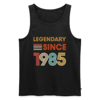 Vintage Legendary since 1985 Anniversaire - Débardeur bio Premium Homme - noir - Devant - Michal (187cm)