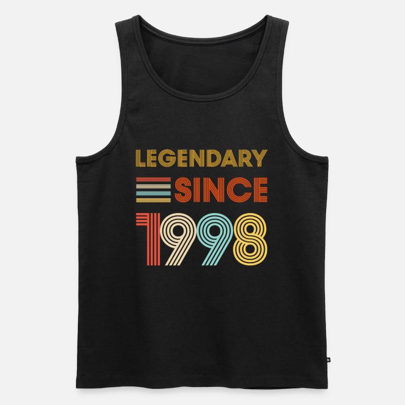 Vintage Legendary since 1998 Geburtstag - Männer Premium Bio Tank Top - Schwarz