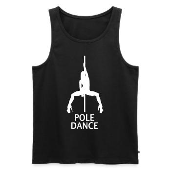 Danseuse de danse de pole dance Pole Dancing - Débardeur bio Premium Homme - noir - Devant - AI Model Male 178 light (178cm)