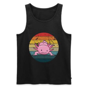 Axolotl - Débardeur bio Premium Homme - noir - Devant - Michal (187cm)