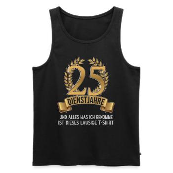 25 Jahre Mitarbeiter Firmenfeier Firmenjubiläum - Männer Premium Bio Tank Top - Schwarz - Vorne - AI Model Male 178 light (178cm)