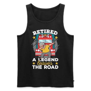 Truck Driver Pension Truck Driver Professional Driver - Men's Premium Organic Tank Top - black - Front - AI Model Male 178 light (178cm)