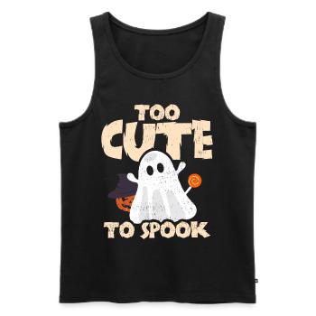 Halloween zu süß, um zu spuken - Männer Premium Bio Tank Top - Schwarz - Vorne - Michal (187cm)