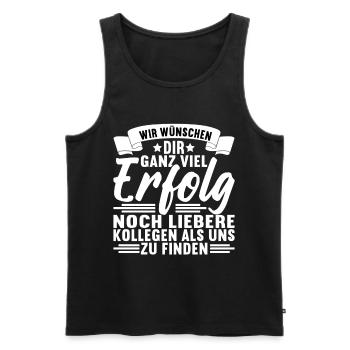 Abschiedsgeschenk Kollegen Jobwechsel - Männer Premium Bio Tank Top - Schwarz - Vorne - AI Model Male 178 light (178cm)