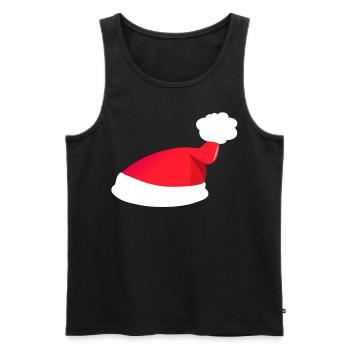 Nikolaus Mütze - Männer Premium Bio Tank Top - Schwarz - Vorne - AI Model Male 178 light (178cm)