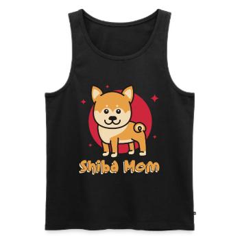 Shiba Inu Chien Shiba Maman - Débardeur bio Premium Homme - noir - Devant - Michal (187cm)