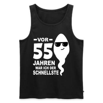 55. Geburtstag 55 Jahre 55 Jahrestag 55. Jubiläum - Männer Premium Bio Tank Top - Schwarz - Vorne - AI Model Male 178 light (178cm)