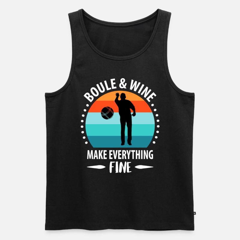 Boule Petanque Boccia Boules - Männer Premium Bio Tank Top - Schwarz