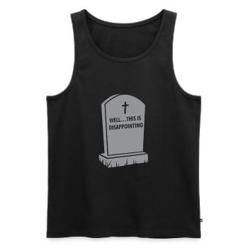 Grave Gallows Humour, Eh bien... C’est - Débardeur bio Premium Homme - noir - Devant - AI Model Male 178 light (178cm)