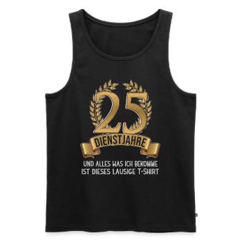 Firmenjubiläum 25 Jahre Mitarbeiter Firmenfeier - Männer Premium Bio Tank Top - Schwarz - Vorne - AI Model Male 178 light (178cm)