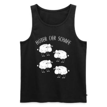 Hüter Der Schafe - Landwirt Bauern Geschenkidee - Männer Premium Bio Tank Top - Schwarz - Vorne - AI Model Male 178 light (178cm)