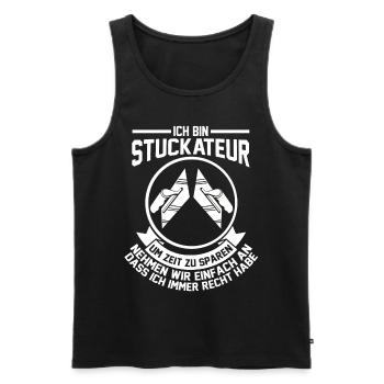 Verputzer Stuckateur - Männer Premium Bio Tank Top - Schwarz - Vorne - Michal (187cm)