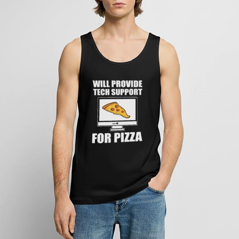 Will Provide Tech Support For Pizza Tech Support Men's Premium Organic Tank Top
